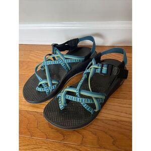 Chaco Women's Yampa Sport Hiking Water‎ Beach Sandals US Size 7 Green/Blue